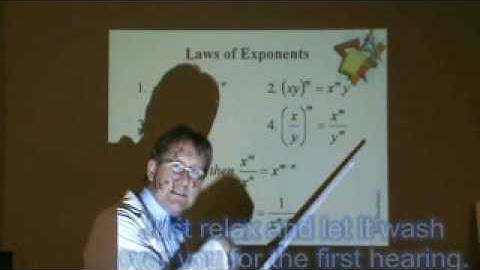 The Laws of Exponents - Part 1 of 3 WBSW