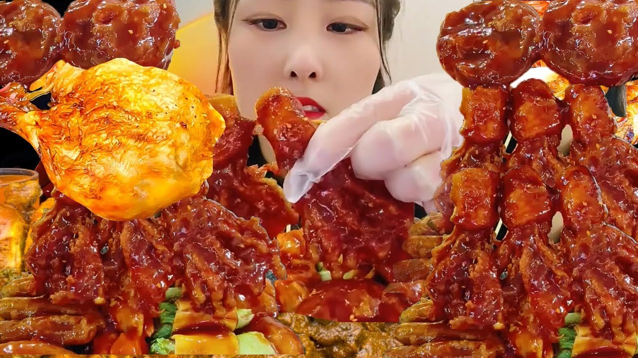 MUKBANG ASMR EP.875 | EXTREME Spicy 🔥 Enoki Mushrooms With Fire Sauce ...