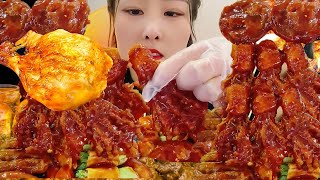 MUKBANG ASMR EP.875 | EXTREME Spicy 🔥 Enoki Mushrooms With Fire Sauce Recipe | Mukbang ASMR