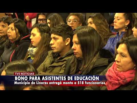 Masiva entrega de incentivos a asistentes de la educación de Linares