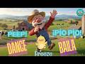 Freeze Dance for Kids |Farm Animals| El Pollito Dice "pío" |The Chick says "peep"|Kids Movement Song