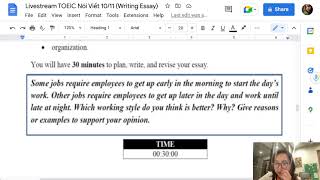 Hướng dẫn và giải mẫu chi tiết Question 8 _ Dạng viết essay _ TOEIC Writing