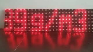 Air quality index display using P10 LED module.