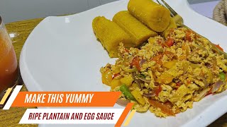 QUICK AND EASY BREAKFAST RECIPE / PLANTAIN AND EGGSAUCE plantainrecipes recipe eggsauce viral