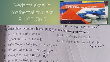 HCF ,class 9 solutions of Vedanta excel in mathematics in Nepali by nabin Kumar Singh
