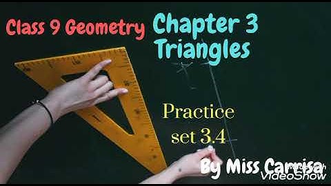 class 9 Geometry chapter 3 Triangles Practice set 3.4 maharashtra  board