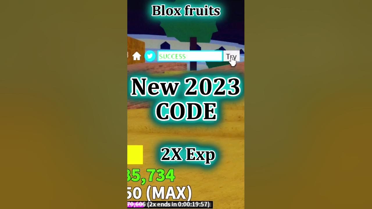 NOVO CODIGO 2X EXP NO BLOX FRUITS 2023 #codigo #bloxfruits2023 #bloxf