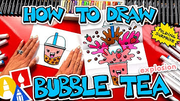 How To Draw Bubble Tea Explosion Folding Surprise