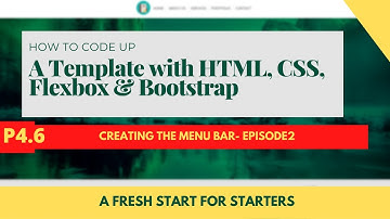 HTML and  CSS-part4.6 | Template with HTML, CSS, Flexbox and Bootstrap|The Menu bar- Concluding part