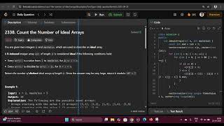 Count the Number of Ideal Arrays| LEETCODE #potd|22-04-2025| @decodemaster01