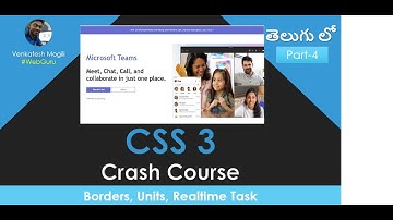CSS3 Crash Course Part-4 In Telugu From Scratch Project Explained #VenkateshMogili #WebGuru