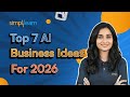 Top 7 AI Business Ideas for 2026 | Best AI Businesses to Start With No Money in 2026 | Simplilearn
