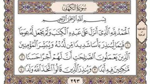 سورة الكهف كامله مكتوبة بصوت الشيخ القارئ سعود الشريم إمام الحرم المكي