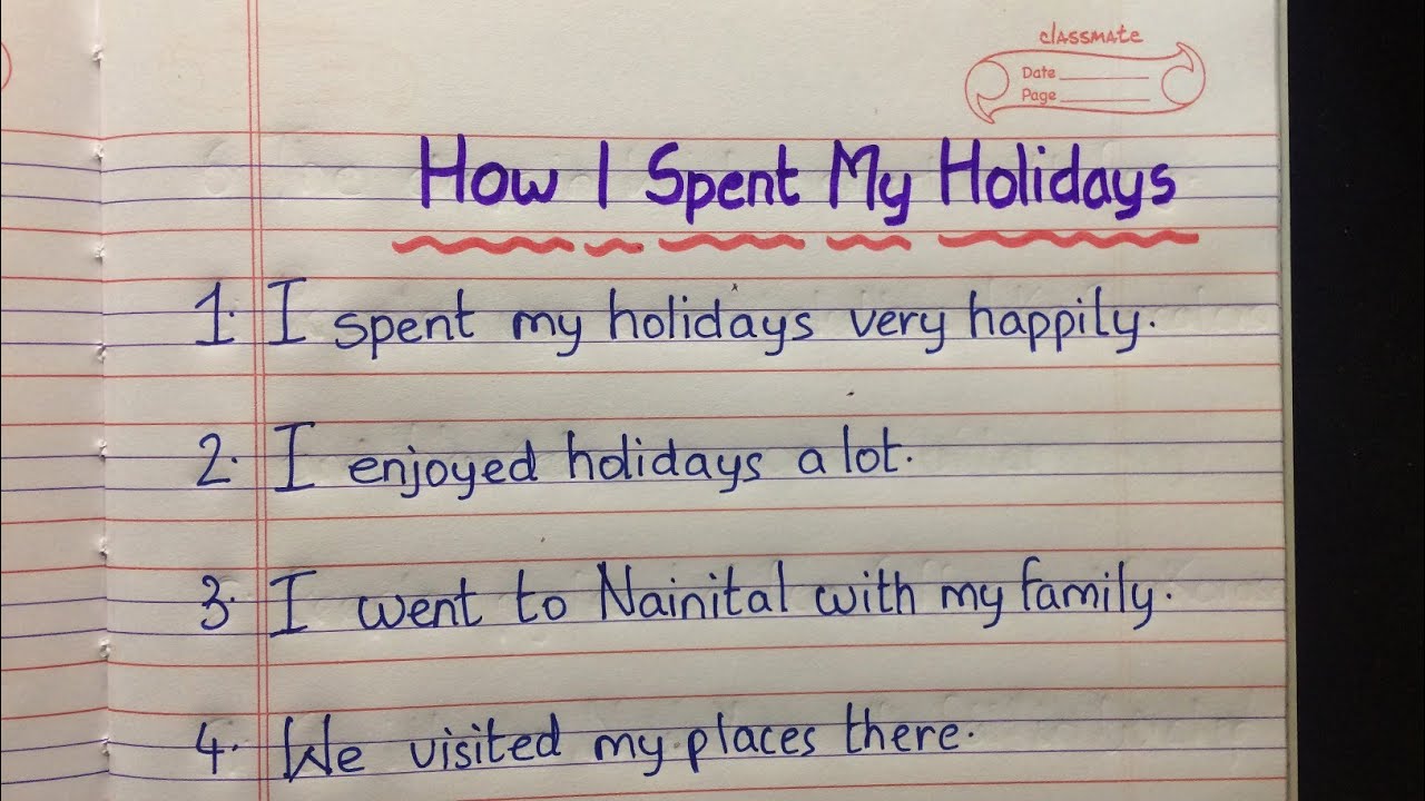 essay on how i spent my holidays at home