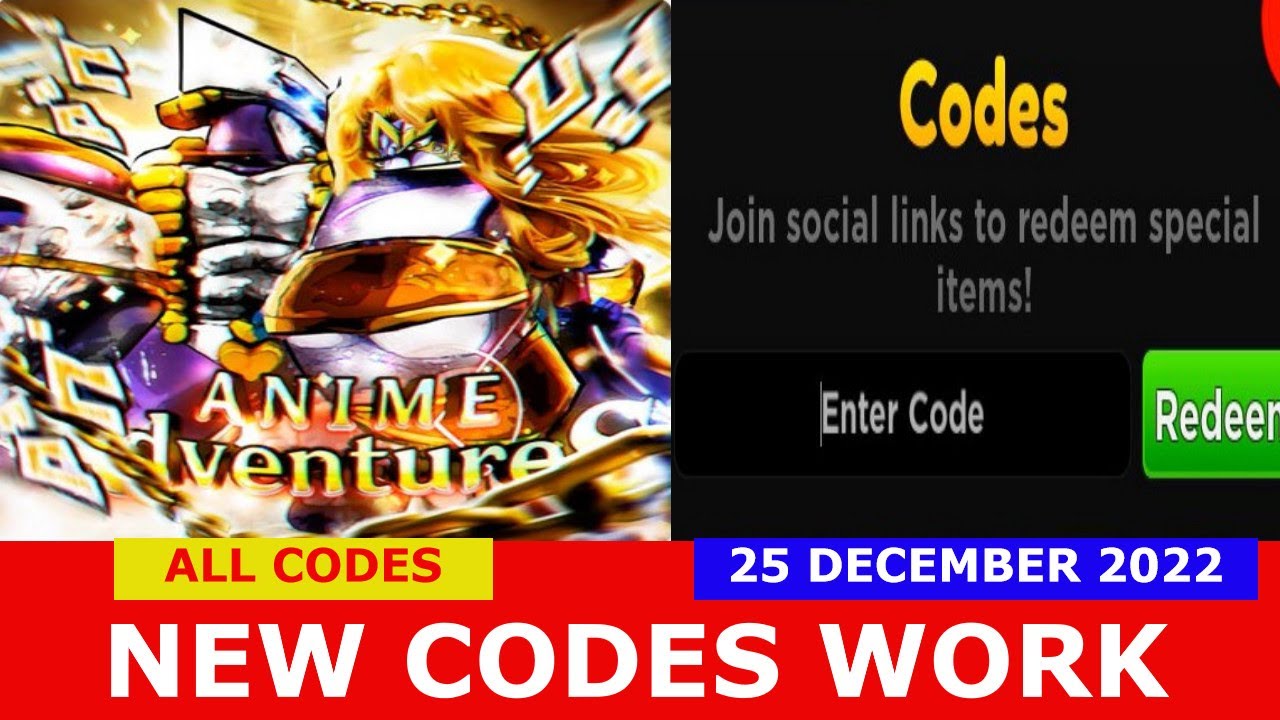 Roblox Anime Adventures Codes (December 2022)
