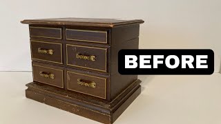 Trash to Treasure Makeover Using Chalk Paint | Jewelry Box Makeover | Thrift Flip