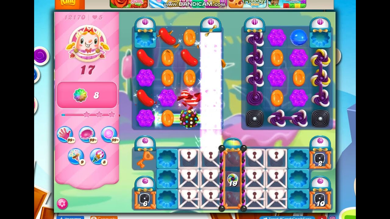 Candy Crush Saga Level 12170 - 21 Moves NO BOOSTERS