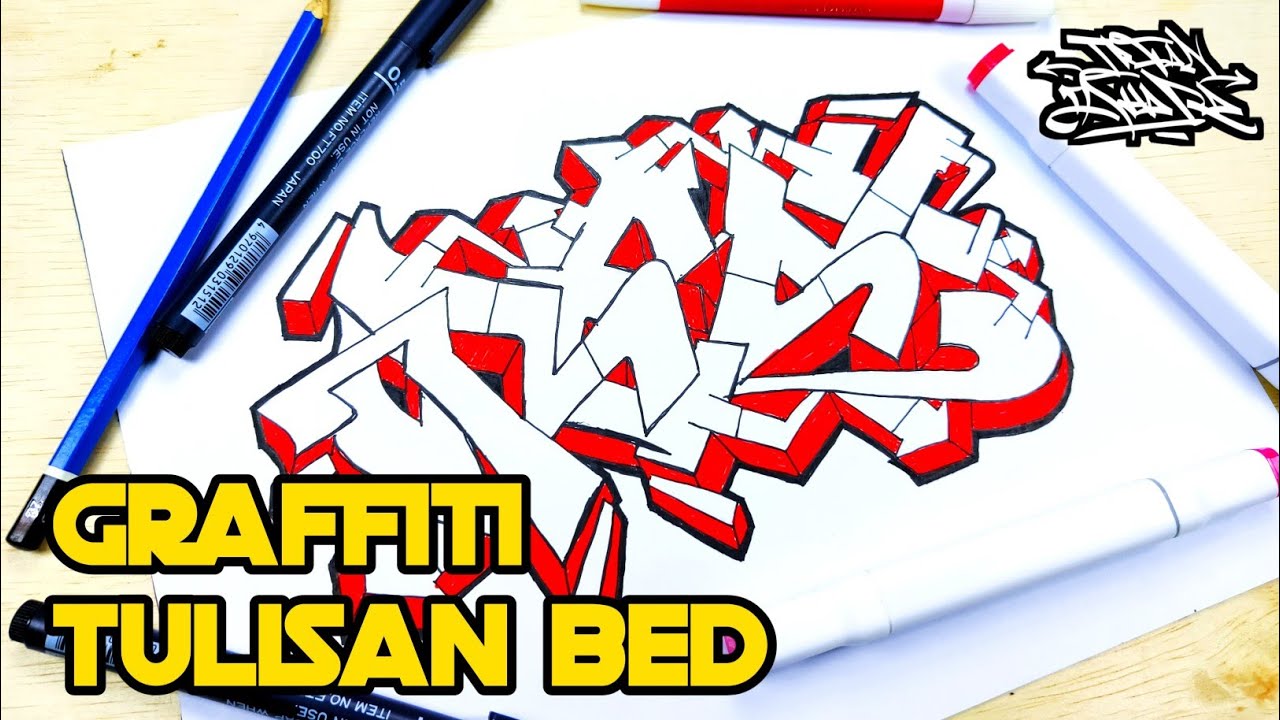 Graffiti di kertas nama BED YouTube