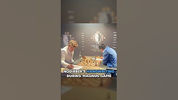 Nodirbek’s Handwriting by TIME DURING the Game vs. Magnus 👀