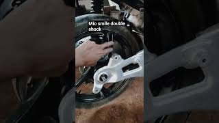 mio smile double shock #miosoulgt #miosmile #shorts #motorcyclemodification #mechanics mio smile double shock #miosoulgt #miosmile #shorts #motorcyclemodification #mechanics