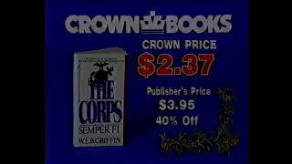 Classic 80s & 90s Commercial Breaks | Retro VHS Rip - Crown Books   1986