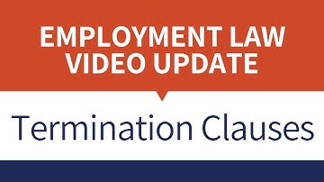 Rudner Law Video Update: Termination Clauses