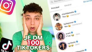 JE DM 100 TIKTOKERS ! ( CHARLI DAMELIO, ROSE.THR....)