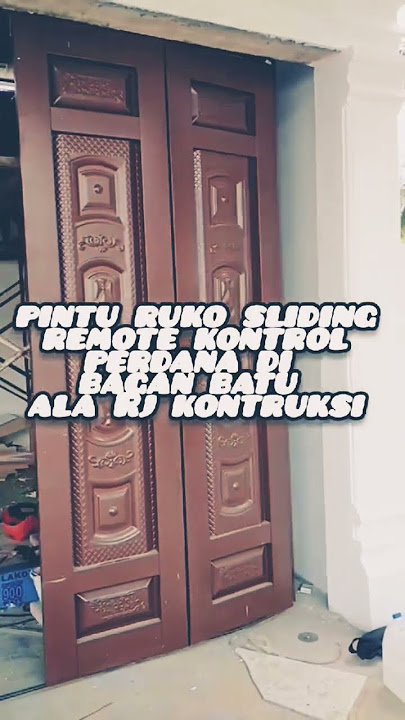 Ruko pakai pintu sliding belokpakai remote kontrol...keren #sliding_remotepagar_