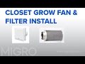 Closet grow build #1 - Fan and filter install Closet grow build #1 - Fan and filter install
