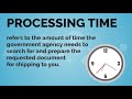 Vital record processing times explained