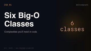 Data Structures & Algorithms #4: The 6 Big-O Complexity Classes Every Programmer Should Know