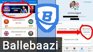 ballebaazi new update get up to 50% bonus new codes | ballebaazi IPL new deposit offer | hindi trick