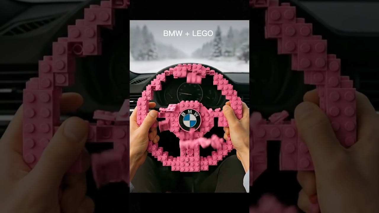 Pink LEGO BMW Steering Wheel - Will It Snap or Steer?(POV)