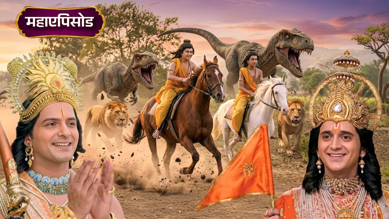 श्रीराम के चरणों के योग्य घोड़ा चुनने निकले लव-कुश, की अद्भुत घुड़सवारी | Shrimad Ramayan | #ram