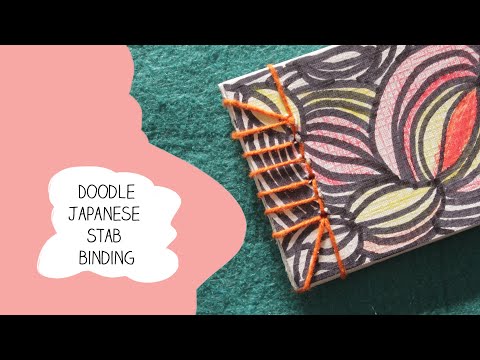 DIY Doodle Japanese Stab Binding |  Mini Sketchbook | 6-hole | Markedcrafters