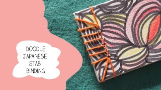DIY Doodle Japanese Stab Binding |  Mini Sketchbook | 6-hole | Markedcrafters