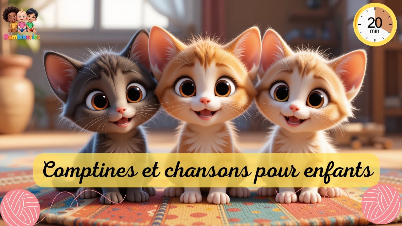9 Comptines Classiques pour Enfants | 3 petits chats, une souris verte  | Les Bambineries