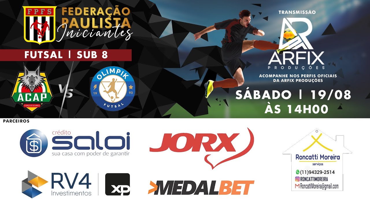 ACAP x AD OLIMPIK - FUTSAL | SUB 08 - QUARTAS DE FINAIS - YouTube