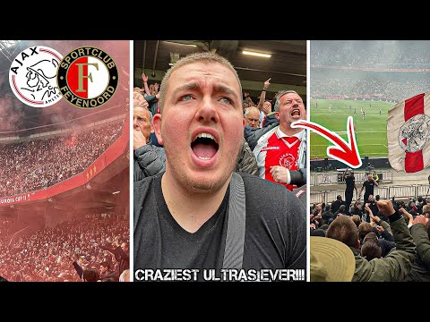 AJAX VS FEYENOORD | 2-3 | ENGLISH FAN EXPERIENCES CRAZIEST ULTRAS AT DE KLASSIEKER!!!