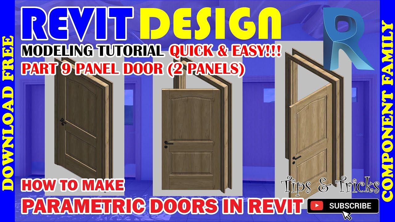RD046. How to make Parametric Doors in Revit. Part 9 Panel Door (2