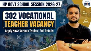 HP Govt School Vocational Teachers Vacancy for Session 2026-27 Approved By Govt of India