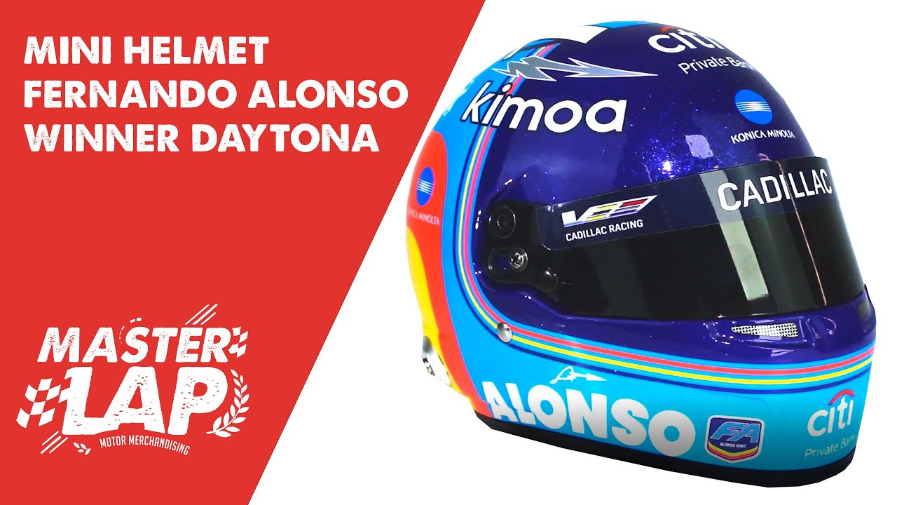 Casco Mini Helmet Escala 1:2 2021 - Fernando Alonso Daytona - YouTube