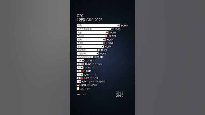 G20 1인당 GDP 2023 / IMF 2023.10월 데이터