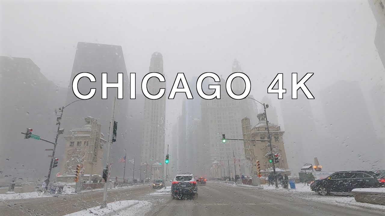 4K Chicago❄️ - Downtown Drive During Snowstorm (November 2025)
