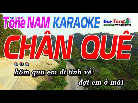 Video Chân Quê Karaoke Tone Nam - Nhạc Sống Duy Tùng - youtube
