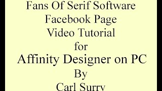 Affinity Designer on the PC - A Beginners Look pt02