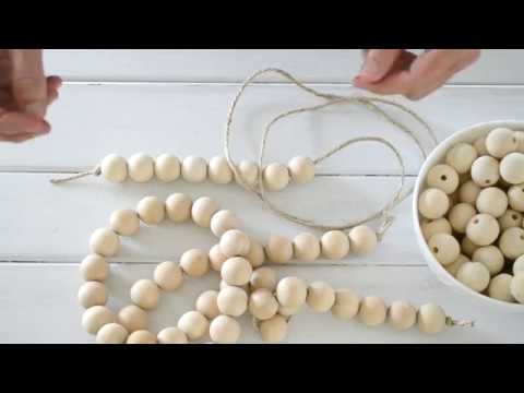 WOOD BEAD GARLAND DIY - StoneGable