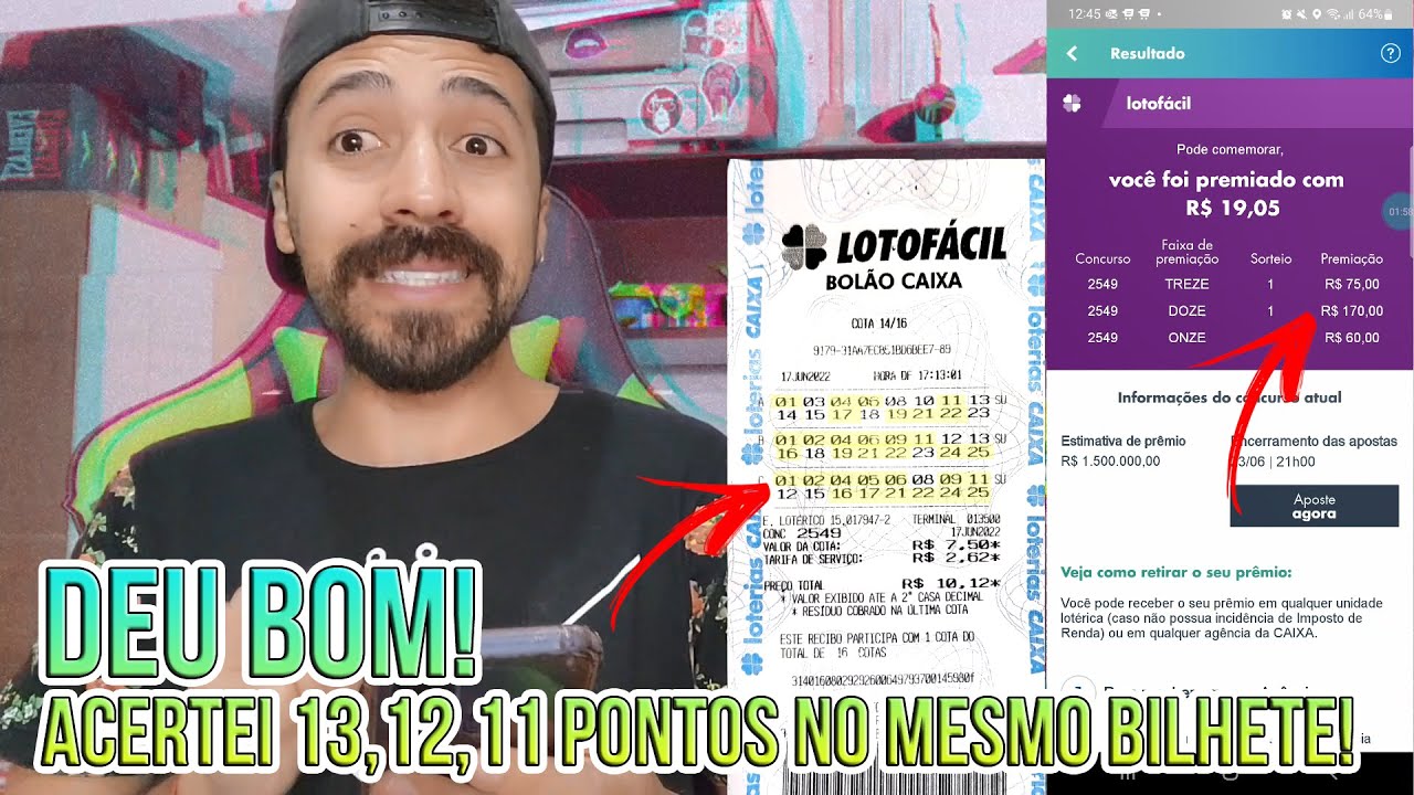 🍀 GANHEI COM 13,12 E 11 PONTOS NO MESMO JOGO DA LOTOFÁCIL, PORQUE ? EXPLICAÇÃO