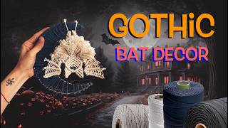 Macrame Gothic Bat 🦇 | Tutorial Macrame bat on the moon 🌙