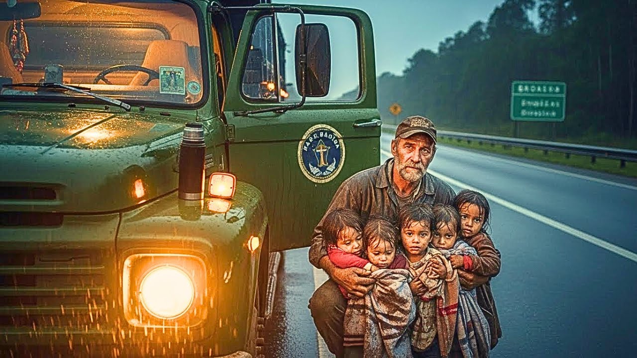 O CAMINHONEIRO VIÚVO Encontrou Quatro Jovens Perdidas na Estrada — E O Que Ele Fez Por Elas Deixou..